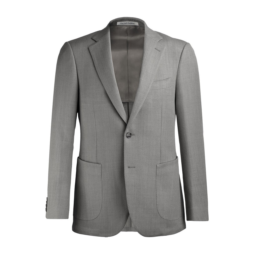 SARTORIAL EDGE Men's Wool Casual Single Breasted Blazer Coat - Grey Regular Fit | Business Casual & Office Wear | Perfect for Work, Weddings & Formal Events