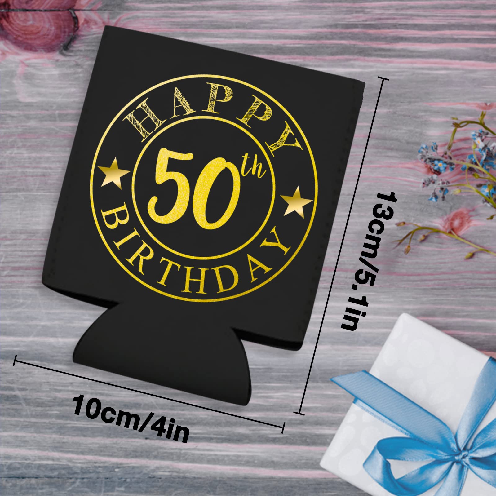 Personalized Custom Birthday Can Coolers & Beer Bottle Sleeves - Bulk Photo Name Year Insulated Beverage Holders for Parties, BBQ, Tailgating & Outdoor Events
