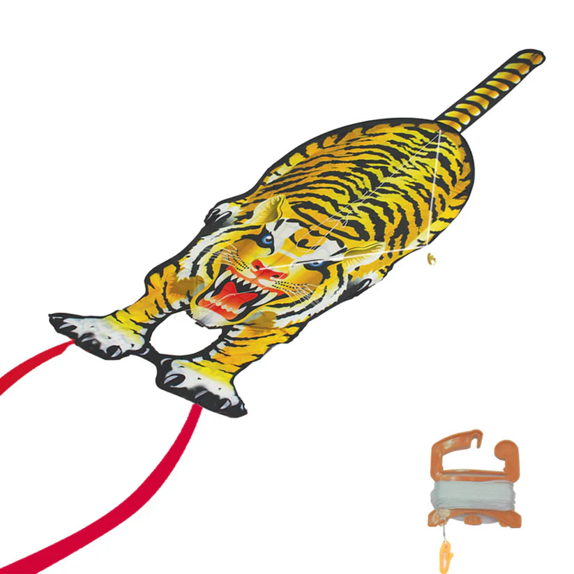 Tiger SkyZoo Kite - Colorful Animal Shaped Kite for Outdoor Fun, Beach, Park & Family Activities