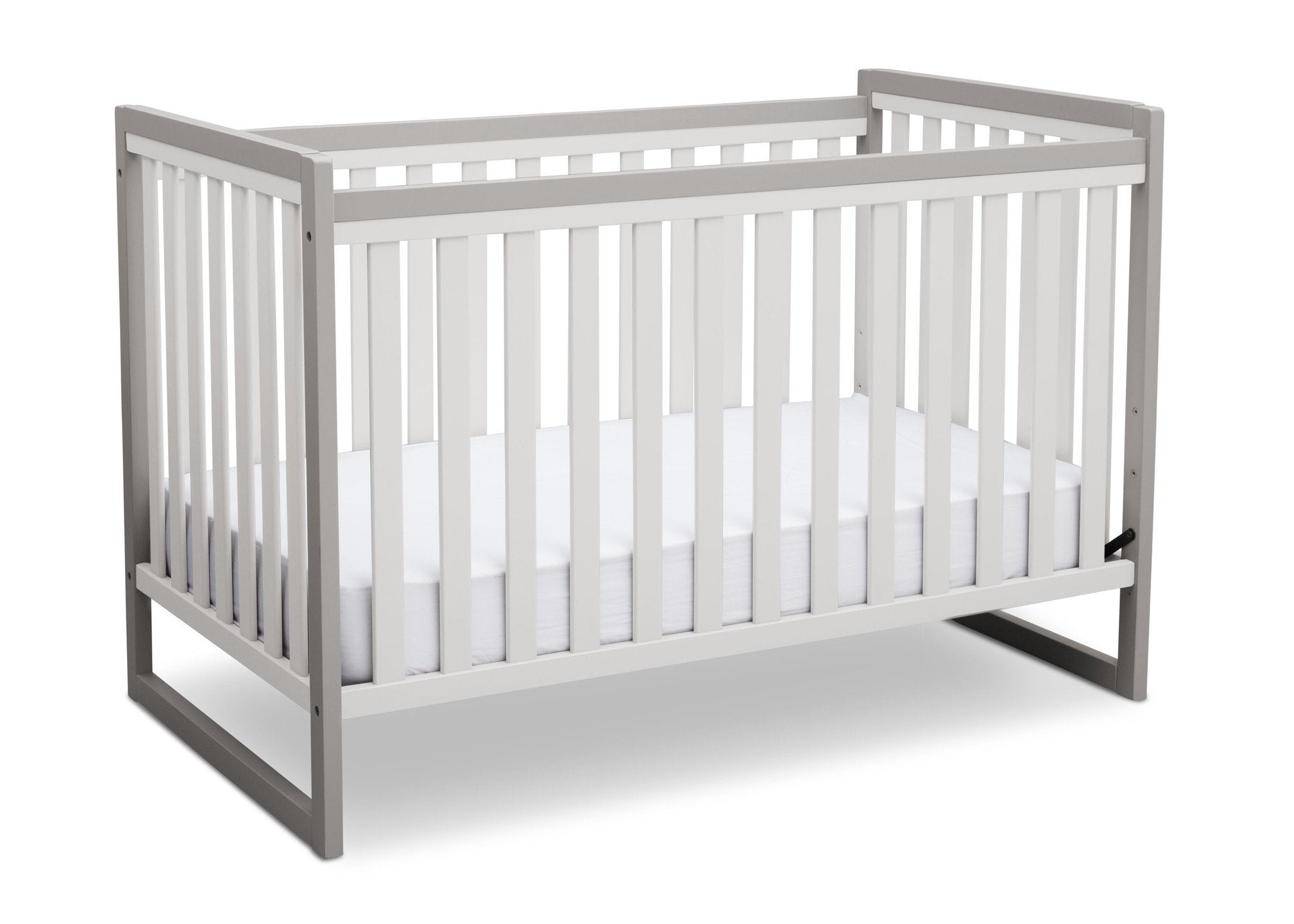 Urban Classic 3-in-1 Convertible Baby Crib with Toddler Rail - White Nursery Furniture for Newborns to Toddlers | Perfect for Small Spaces & Modern Nurseries