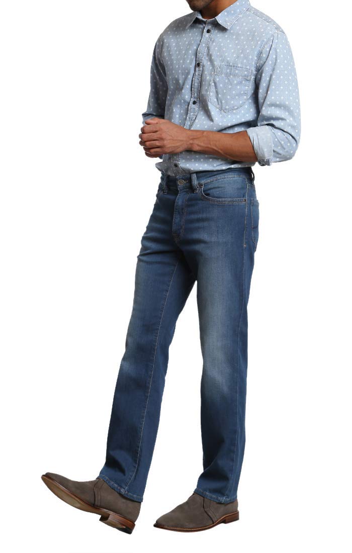 Heritage Men's Charisma Comfort Rise Relaxed Straight Leg Jeans - 34 Inch Waist, Classic Fit Denim Pants for Casual Wear & Everyday Comfort