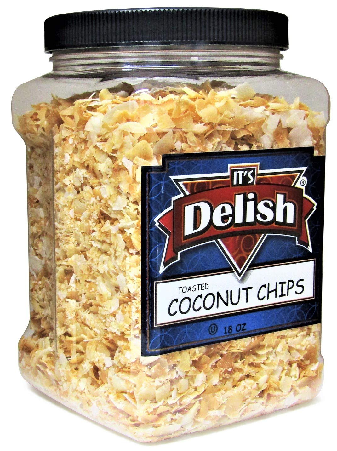 Organic Unsweetened Toasted Coconut Chips - 18oz Jumbo Jar | Gluten-Free, Vegan Snack for Baking, Smoothie Bowls & Healthy Desserts
