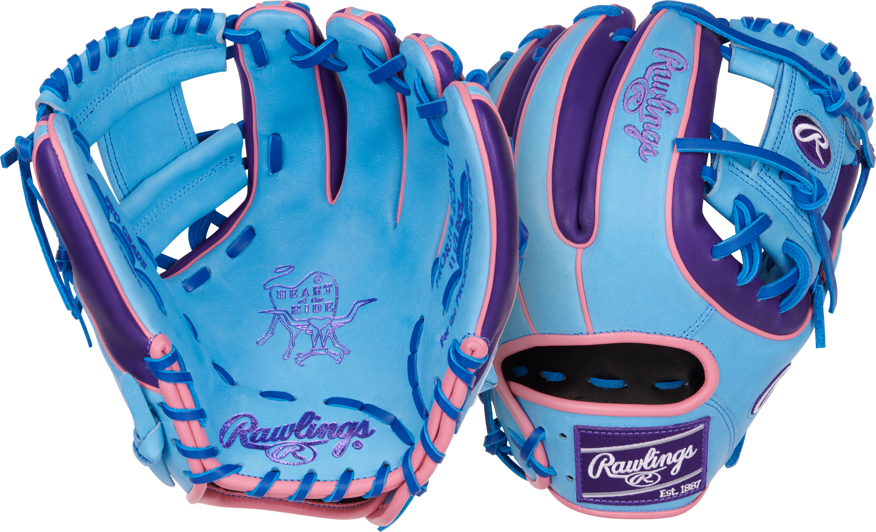 Rawlings ColorSync 9.0 Heart of the Hide PROR314 2BSS Baseball Infield Glove 11.5 Inch - Premium Leather Mitt for Infielders, Shortstops & Second Basemen - Perfect for Practice & Competitive Games