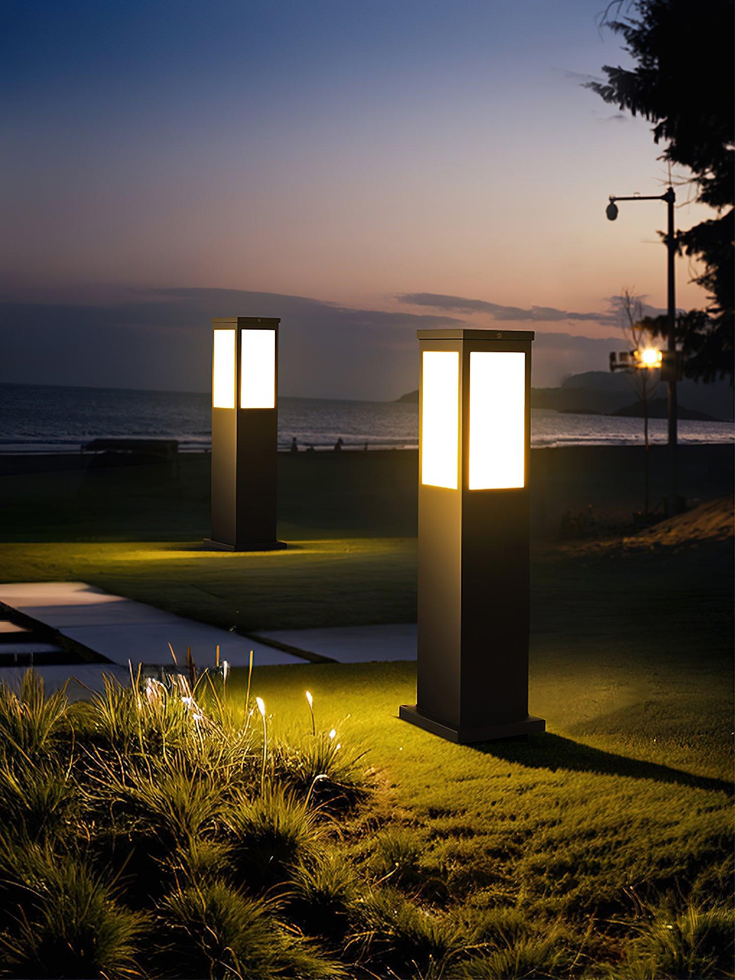 Kuzco Solar Bollard Light - Waterproof Outdoor LED Landscape Lighting for Garden, Pathway, Driveway, and Patio | Energy-Efficient & Weather-Resistant