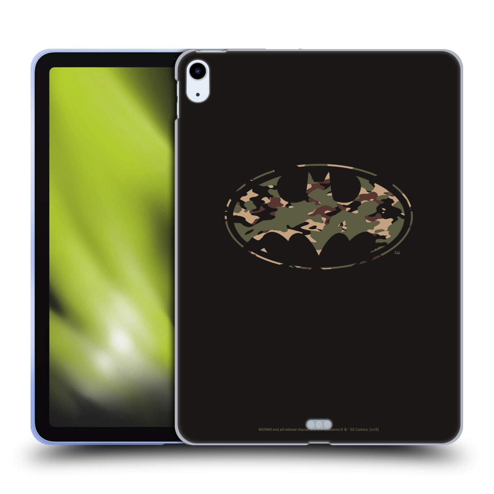 Officially Licensed Batman DC Comics Camouflage Soft Gel Case for Apple iPad Air 2020/2022 - Protective Cover with Superhero Design for School, Work & Travel