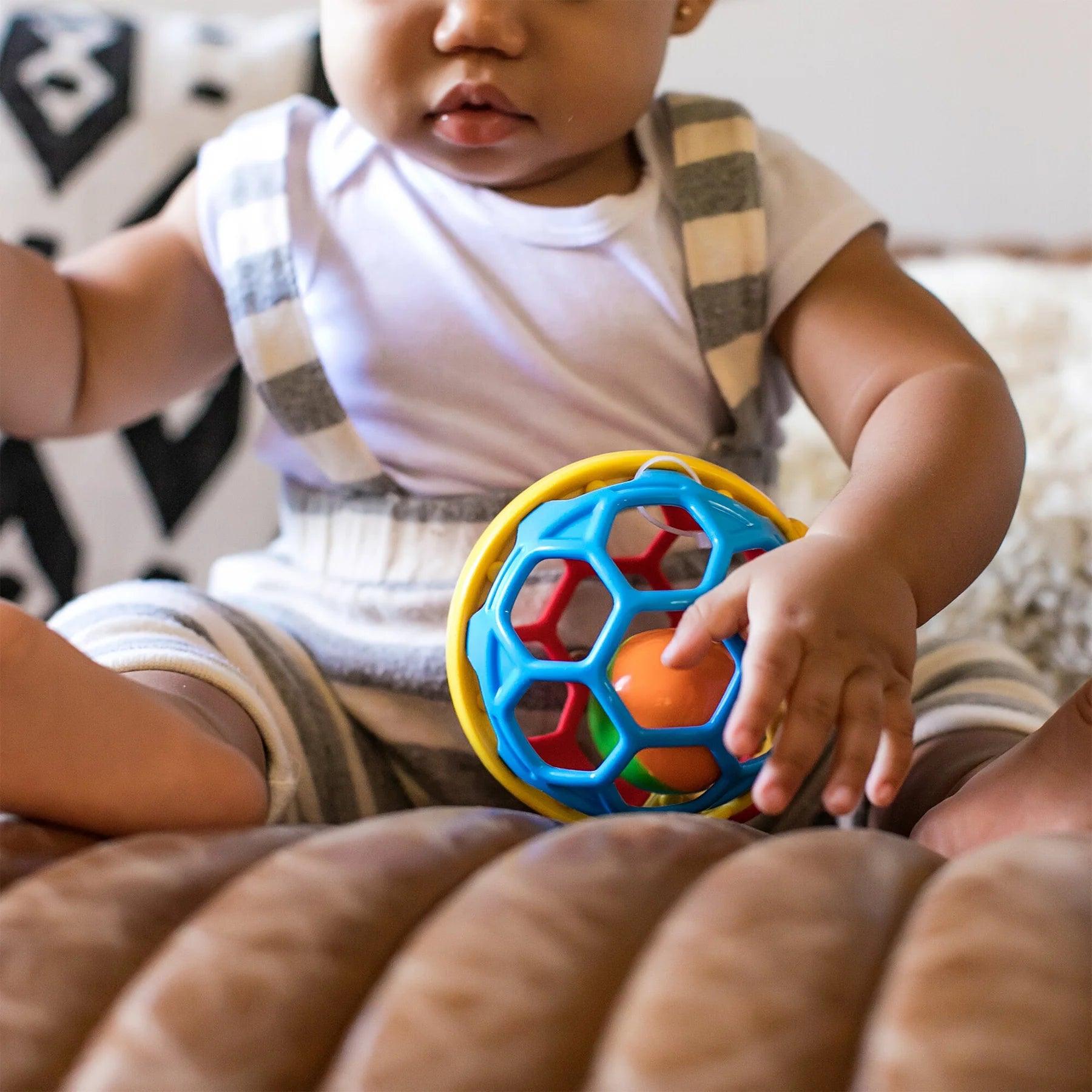 Baby Einstein Bendy Ball - Soft Teething Toy & Rattle for Infants 0-12 Months | Sensory Developmental Toy for Babies | Perfect for Playtime, Tummy Time & Soothing Sore Gums