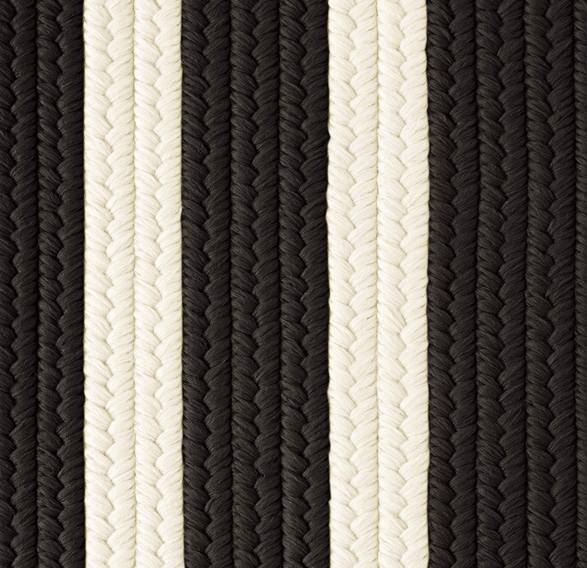 La Playa Rugs 2' x 6' Black & White Striped Runner Rug - Non-Slip Kitchen, Hallway, and Entryway Floor Mat for Home Decor