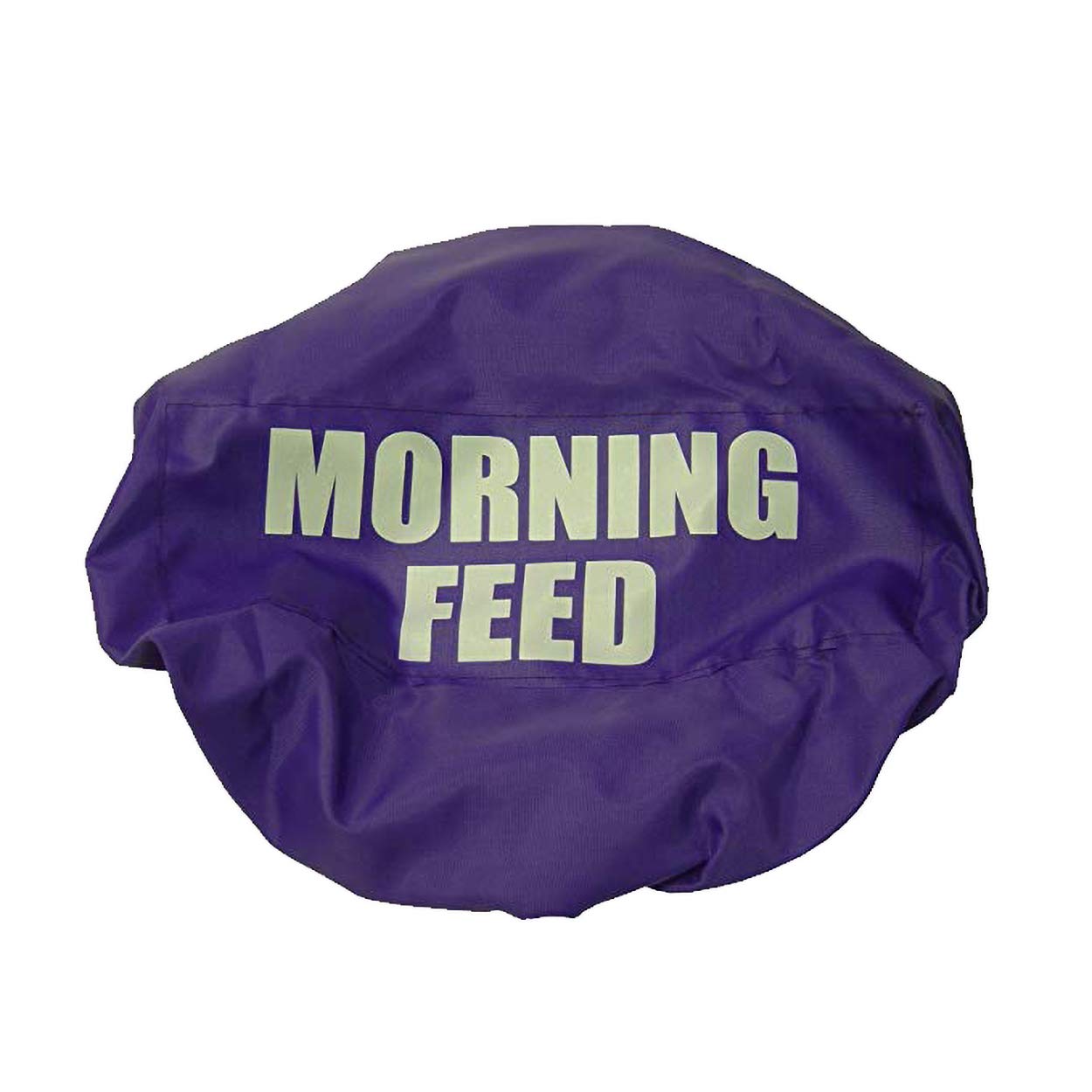 Red Morning Feed Bucket Cover - Durable Waterproof Feed Bin Lid for Horses, Livestock & Farm Animals - Perfect for Barn, Stable & Pasture Use