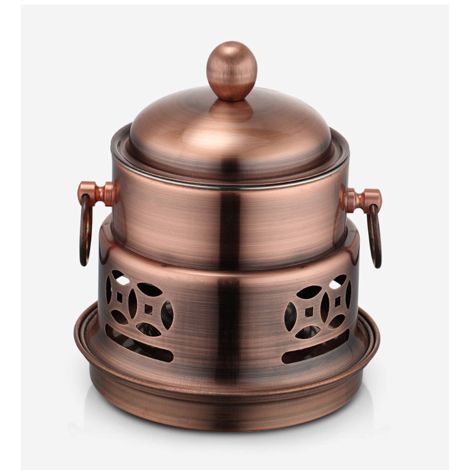 Zhanmaau Stainless Steel Single Serving Hot Pot Shabu Shabu Chafing Dish with Alcohol Gel Fuel - Mini Casserole Pot for Chinese Hot Pot, Korean BBQ & Home Cooking (Color: B) - Perfect for Parties, Family Dinners & Small Gatherings