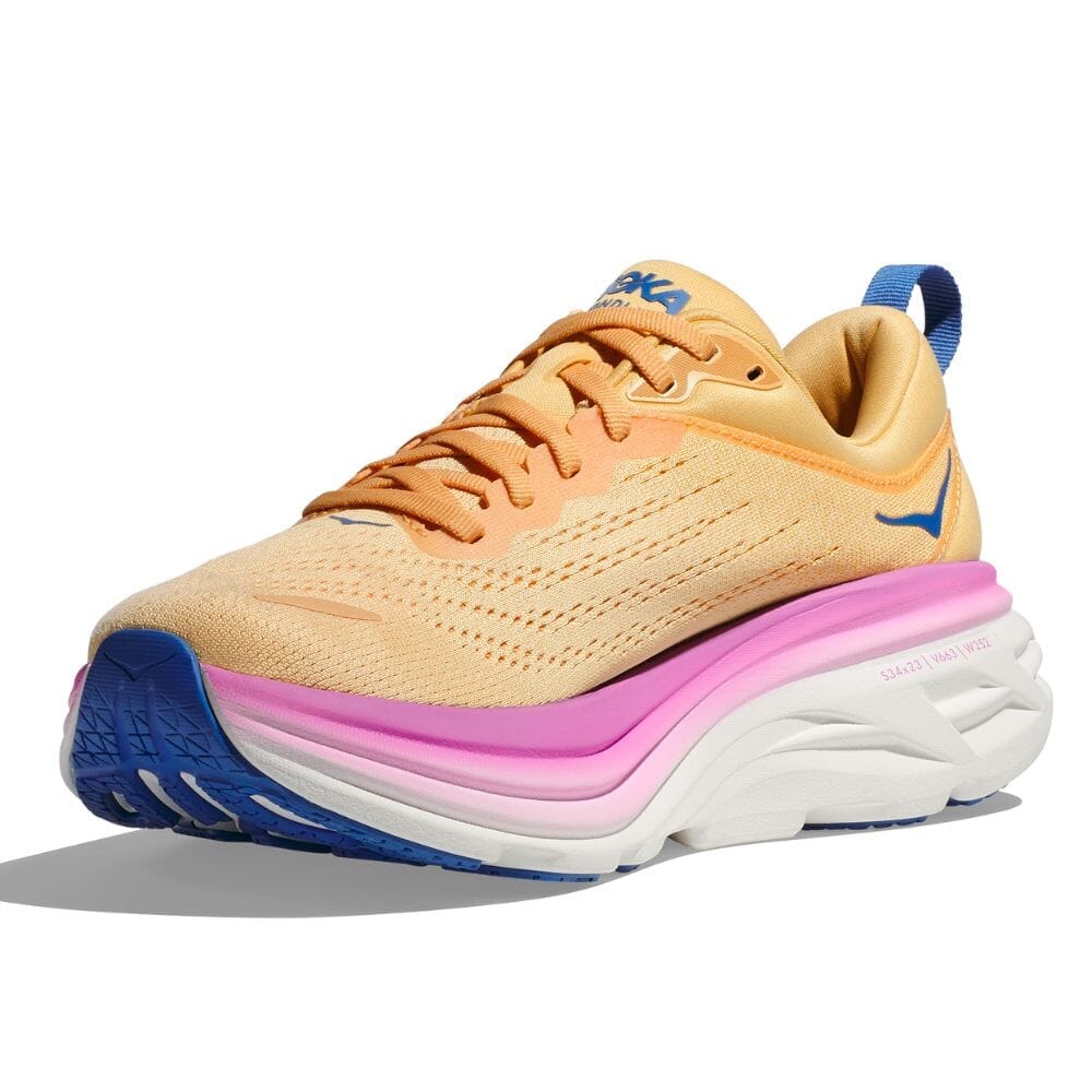 Hoka Women's Bondi 8 Running Shoes - Lightweight Cushioned Sneakers for Road Running, Walking & Gym Workouts | Perfect for Marathon Training, Jogging & Everyday Comfort