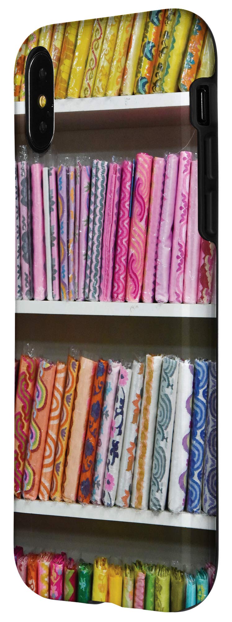 iPhone X/XS Phone Case with Quilted Fabric Design - Stylish Protective Cover for Daily Use, Travel & Work