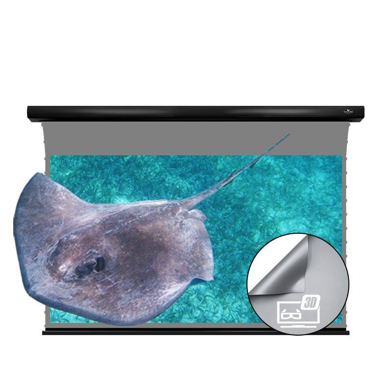 VIVIDSTORM 3D ALR Slimline Motorized Tension Projector Screen - High Gain Obsidian Long Throw Screen for Home Theater & 3D Movies | Perfect for Living Rooms, Media Rooms & Home Cinemas