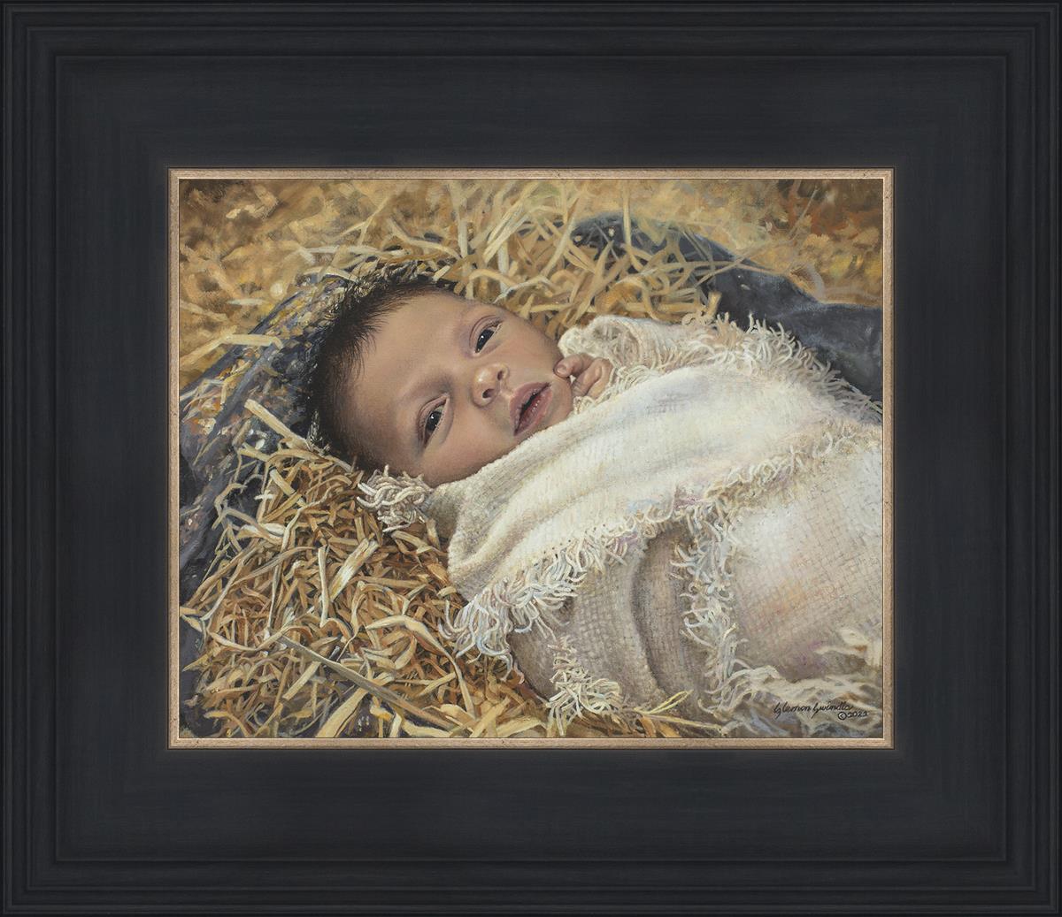 Born This Day by Liz Lemon Swindle - Inspirational Christian Art Print for Home & Office Decor - Perfect for Christmas Gifts & Holiday Wall Art