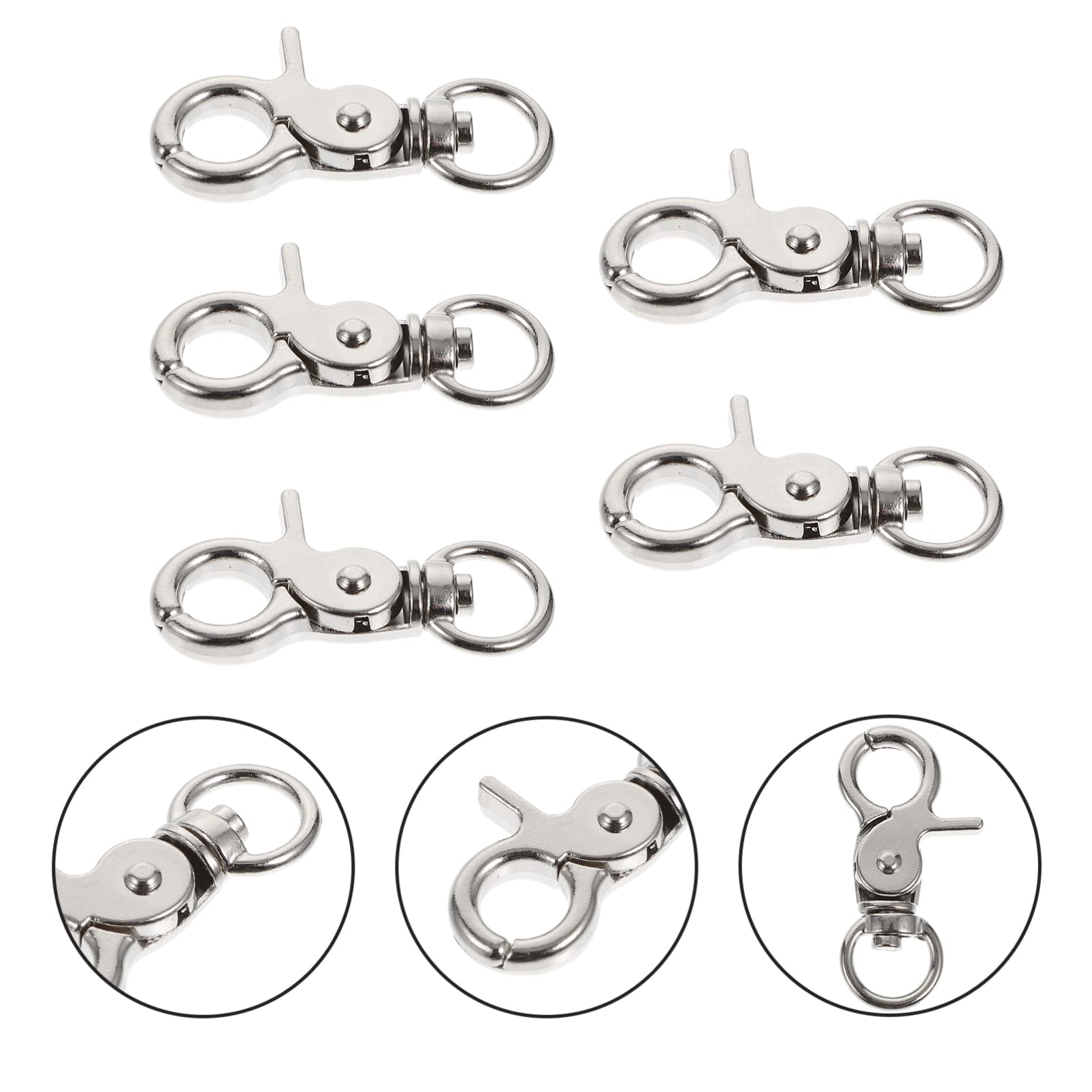 Stainless Steel Bird Cage Lock Clip - Secure Door Buckle Lock Claw for Parrots & Small Pets (5-Pack) | Perfect for Travel, Home & Outdoor Use