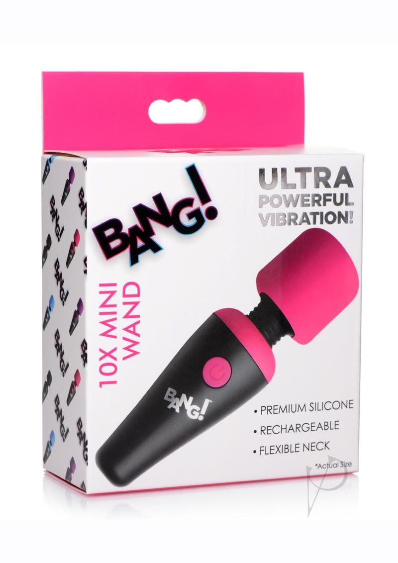 10X Powerful Rechargeable Mini Vibrating Massage Wand - Pink Silicone Personal Massager for Relaxation & Muscle Relief - Perfect for Home Spa, Travel & Self-Care