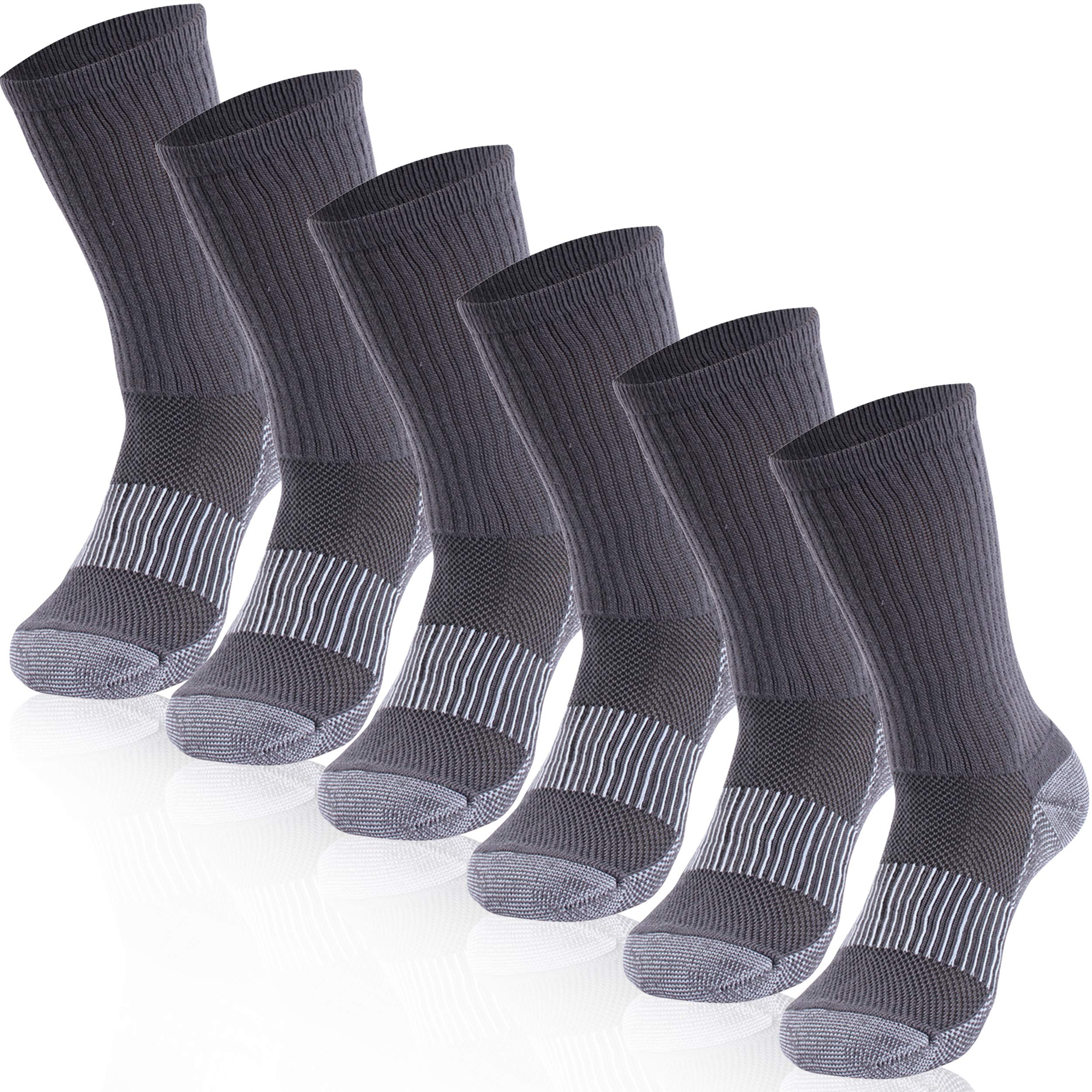 Hissox Unisex Copper Infused Running Socks - Moisture Wicking, Odor Resistant, Cushioned Ankle Crew Socks for Hiking, Trekking & Sports - Perfect for Marathon Training, Gym Workouts & Outdoor Adventures