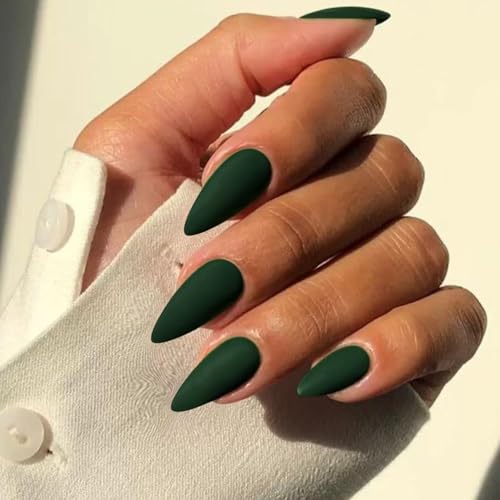 almond matte dark green