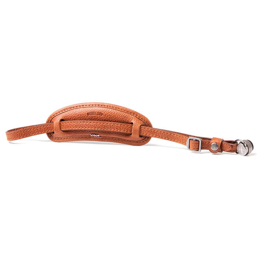 Professional Barber Shop Tight Contour Camera Hand Strap - Premium Grain Brown Leather for DSLR & Mirrorless Cameras - Perfect for Salon Photography, Client Portraits & Behind-the-Scenes Content Creation