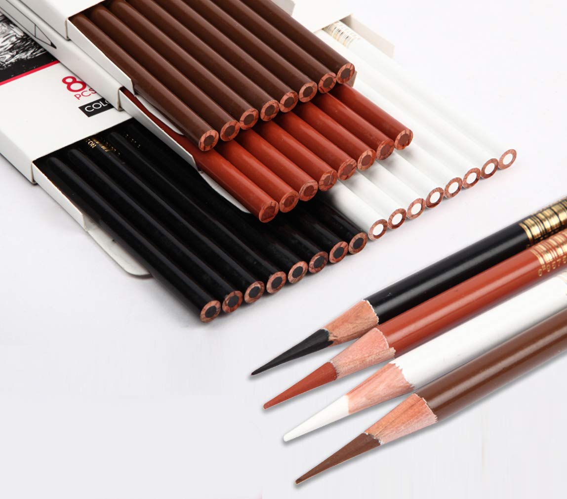 YYMIYU Brown Charcoal Sketch Drawing Pens - 2 Pack Highlighters for Artists, Students & Note Taking - Perfect for Sketching, Shading & Art Projects