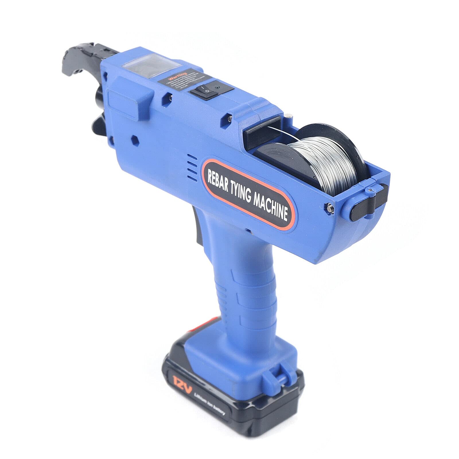 Automatic Rebar Tying Gun 8-34mm - Rechargeable Electric Steel Bar Binding Tool with Battery - Handheld Construction Tool for Concrete Reinforcement (Blue) - Perfect for DIY Projects, Construction Sites & Concrete Work