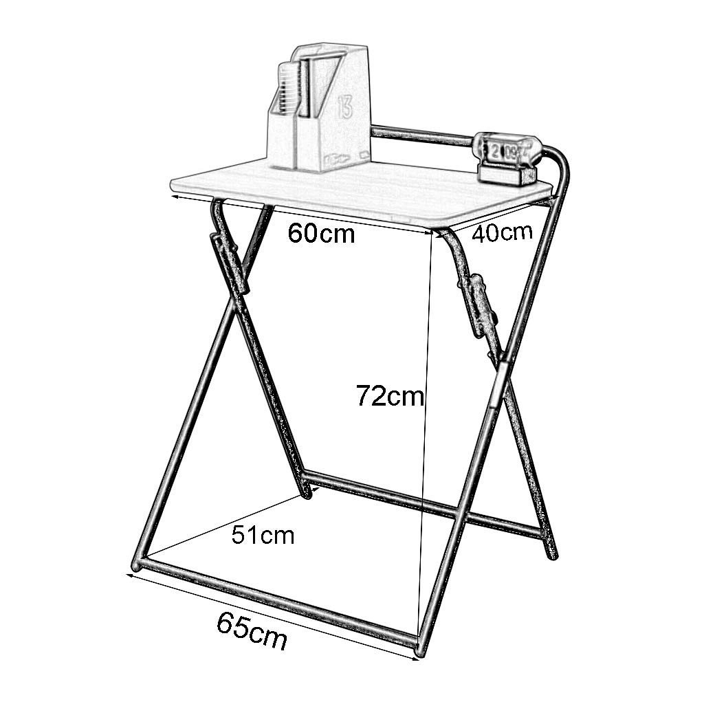 Foldable Computer Desk - No Assembly Required, Portable Study Desk for Adults & Kids (60x40x72cm, 80x48x72cm) - Perfect for Home Office, Dorm Room & Small Spaces