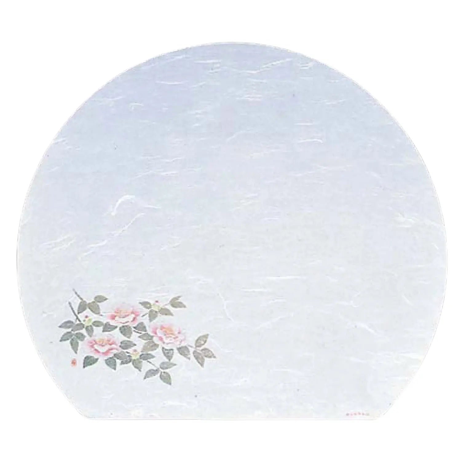 Artec Washi Paper Half Moon Placemat - Sasanqua Camellia Design - Set of 100 - Eco-Friendly Japanese Table Decor for Dining, Parties & Home Decor