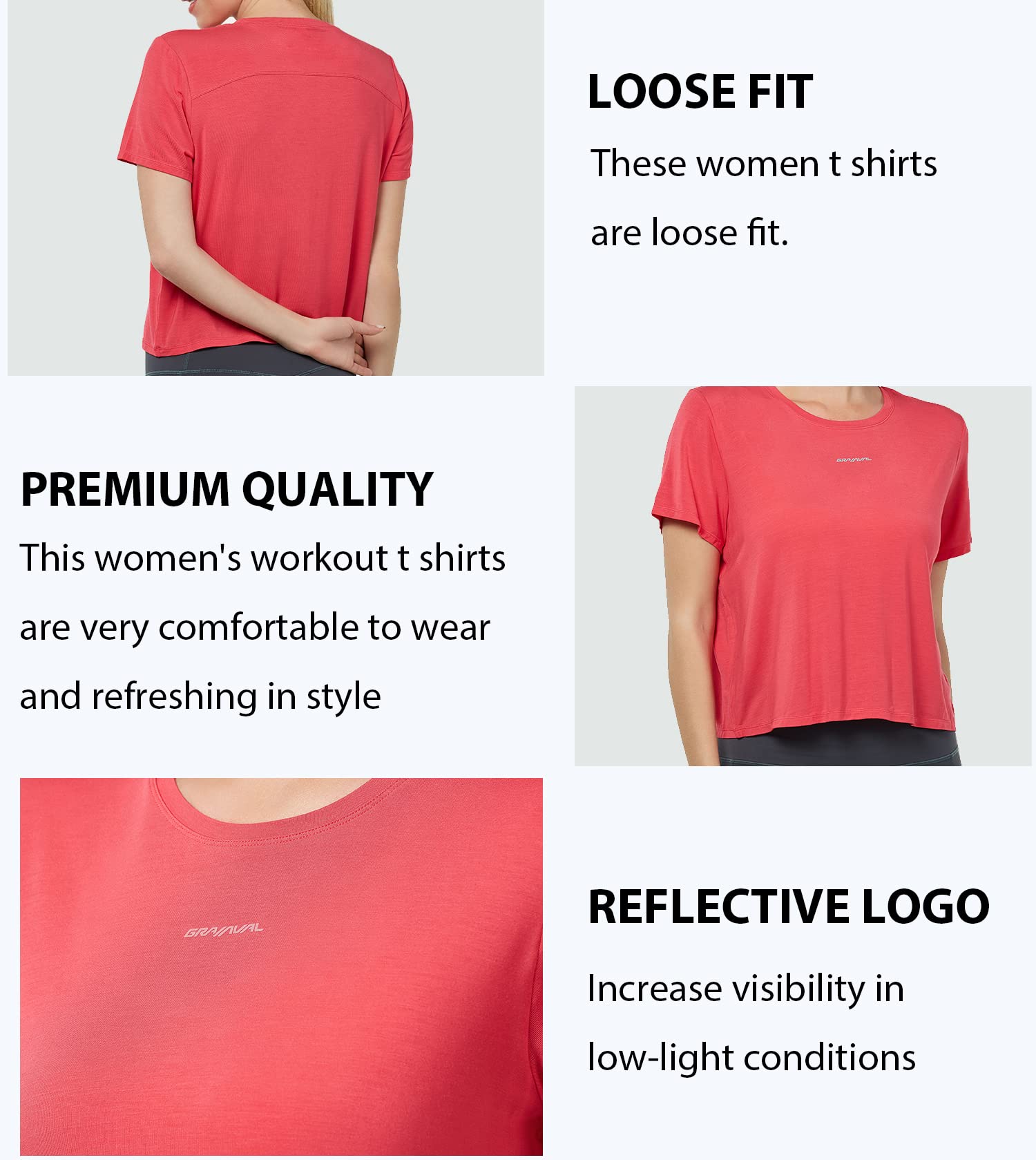 Women's Cropped T-Shirts - Short Sleeve Crew Neck Athletic Tee for Workout, Gym & Yoga | Casual & Sports Wear for Women
