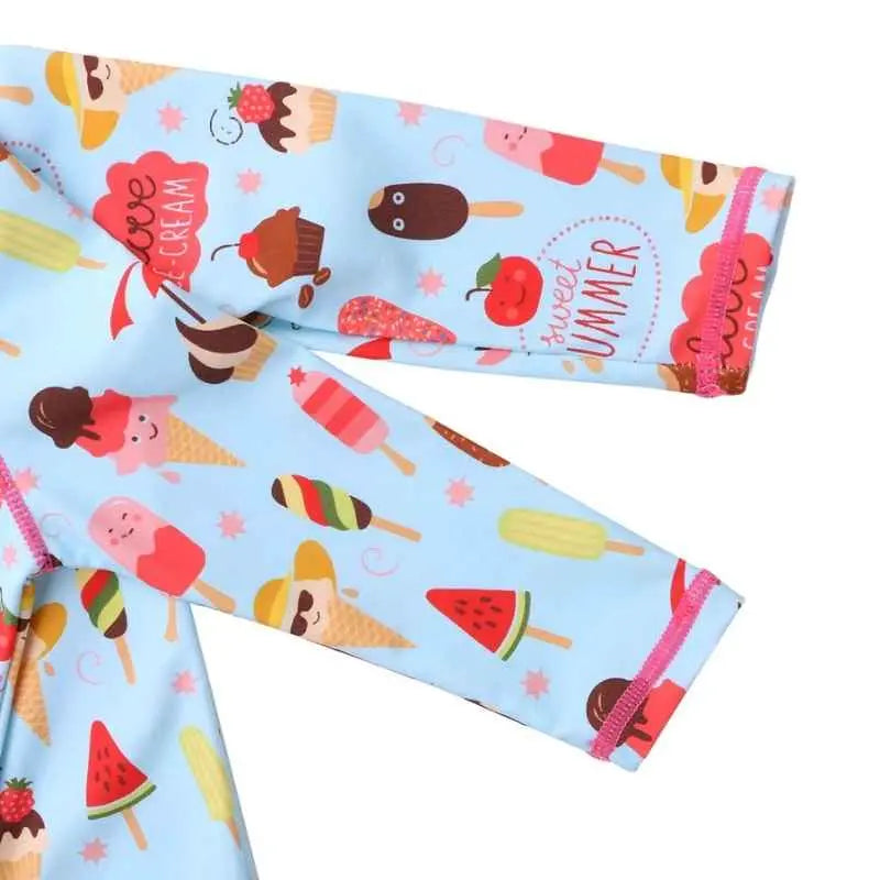 Long Sleeve Cartoon Kids Swimwear - UV Protection One Piece Bathing Suit for Boys & Girls | Perfect for Beach, Pool & Water Play