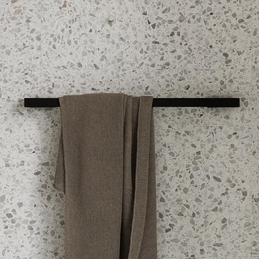 Black Menu Norm Towel Bar - Modern Bathroom Towel Rack for Kitchen & Bathroom Organization