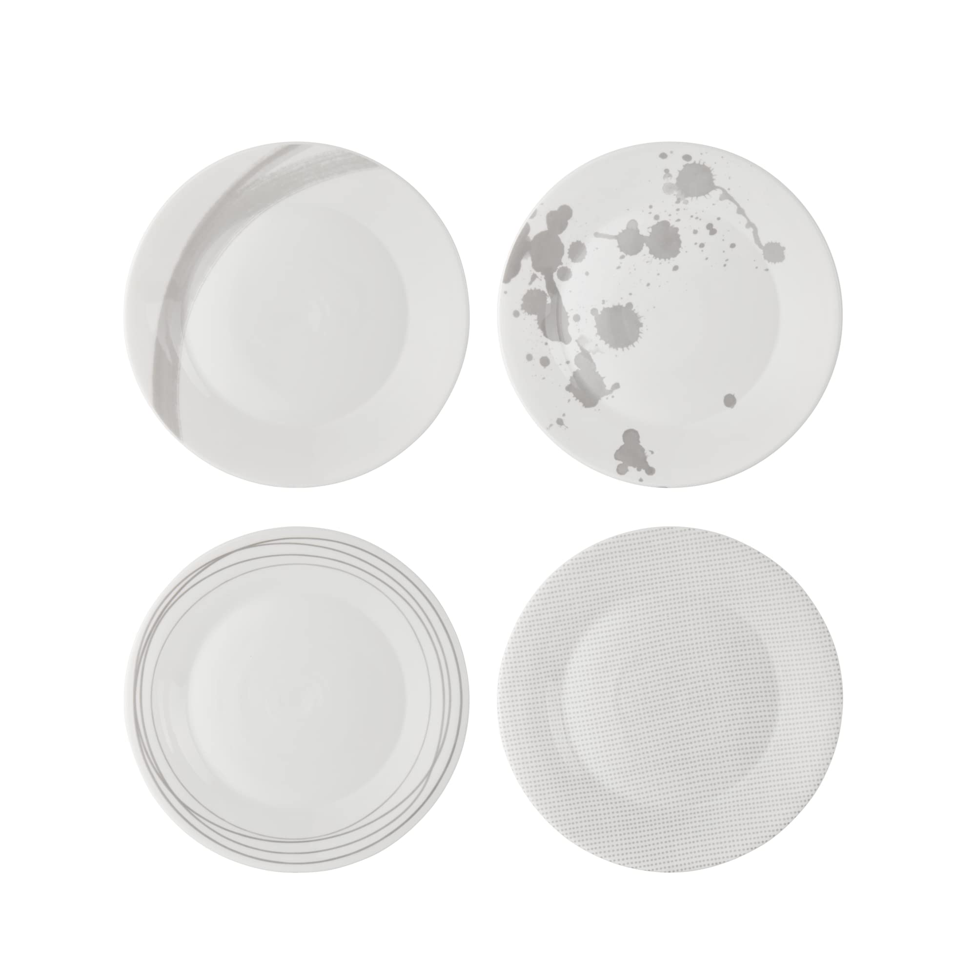 Royal Doulton Pacific Stone 9-Inch Salad Plates Set of 4 - Colorful Stoneware Dinnerware for Everyday Use & Entertaining - Perfect for Salads, Appetizers, Desserts & Casual Dining
