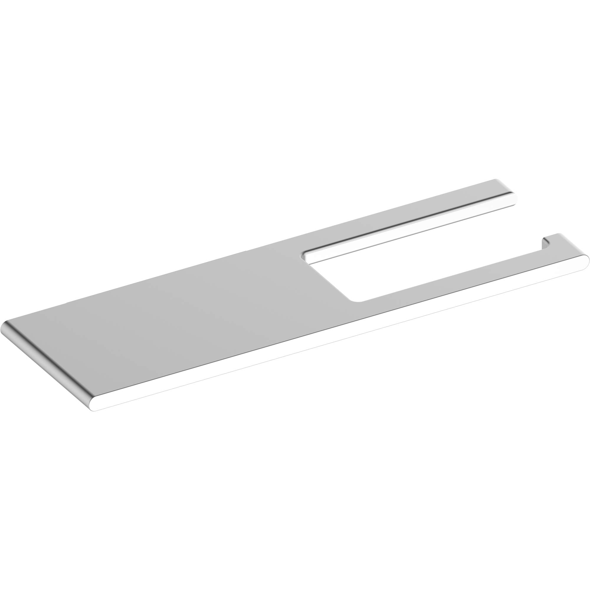 Keuco Edition 400 Toilet Paper Holder with Shelf - Solid Aluminum Bathroom Organizer (Model 11573170000) - Perfect for Modern Bathrooms, Powder Rooms & Guest Baths