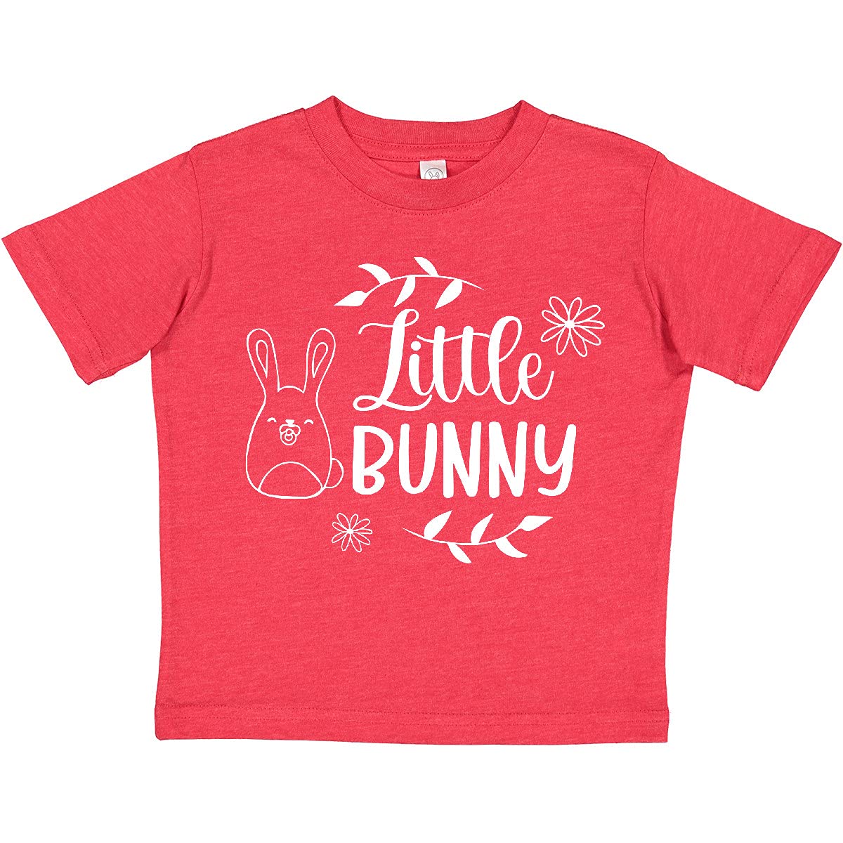 Inktastic Easter Little Bunny with Flowers Toddler T-Shirt - Cute Spring Baby Outfit for Easter Celebrations, Family Photos & Playdates