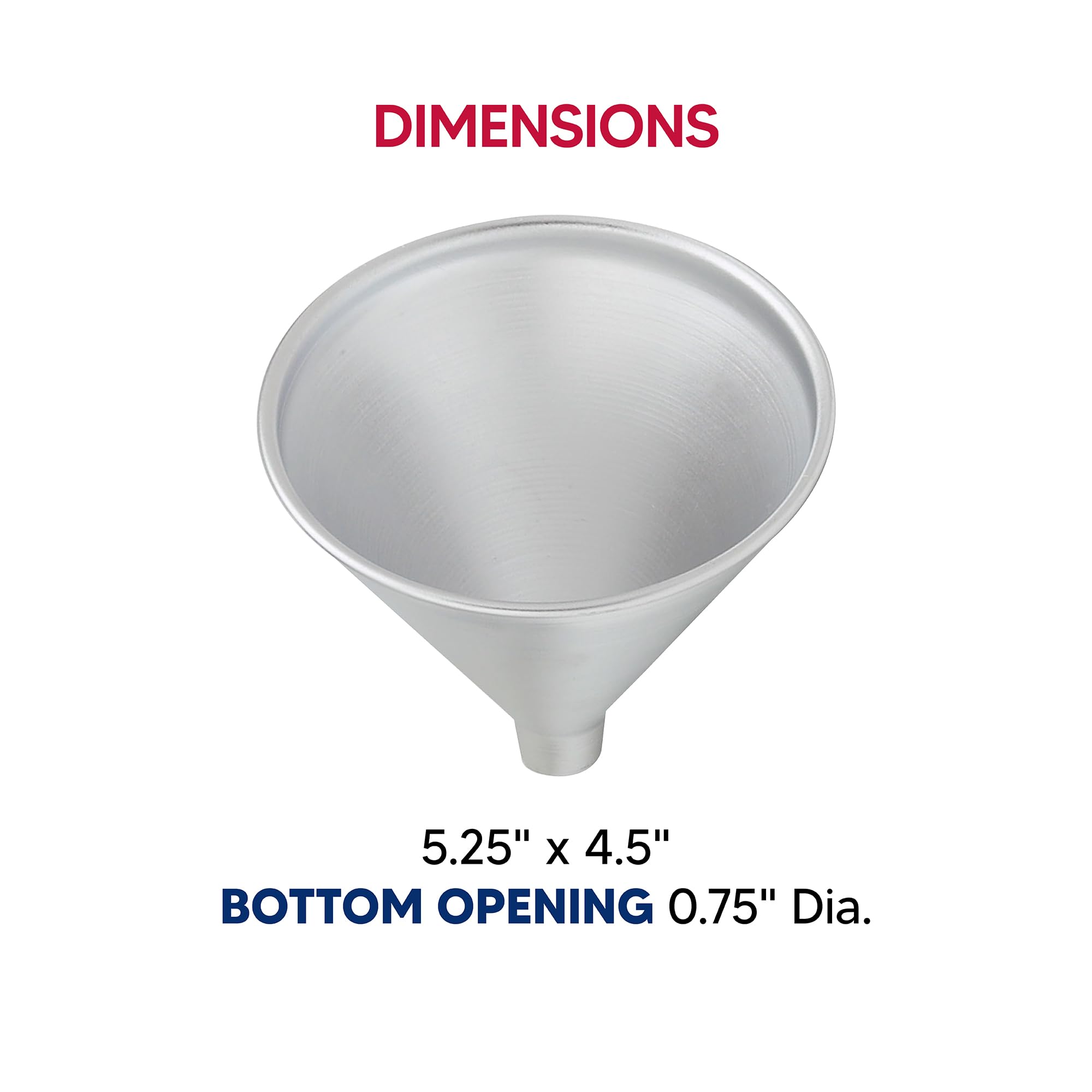 Harold Import Premium Kitchen Funnel Set - Durable Stainless Steel Funnel for Cooking, Baking, Oil & Liquids Transfer - Perfect for Home Kitchen, BBQ, Camping & DIY Projects