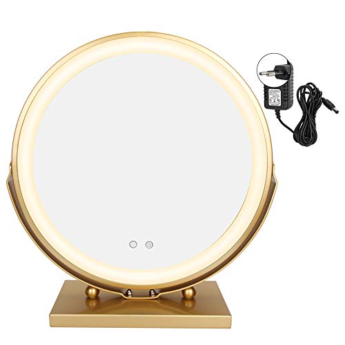LED Round Makeup Mirror with Touch Control - 10X Magnification Vanity Mirror for Home, Office & Dressing Room | Perfect for Makeup Application, Skincare Routine & Hair Styling