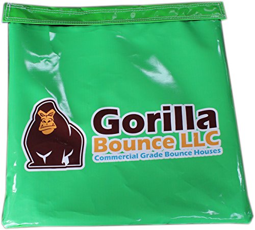 Heavy Duty Vinyl Sand Bags - 10 Pack Green Anchors for Inflatables, Bounce Houses, Tents | Outdoor Party, Camping & Event Stabilization