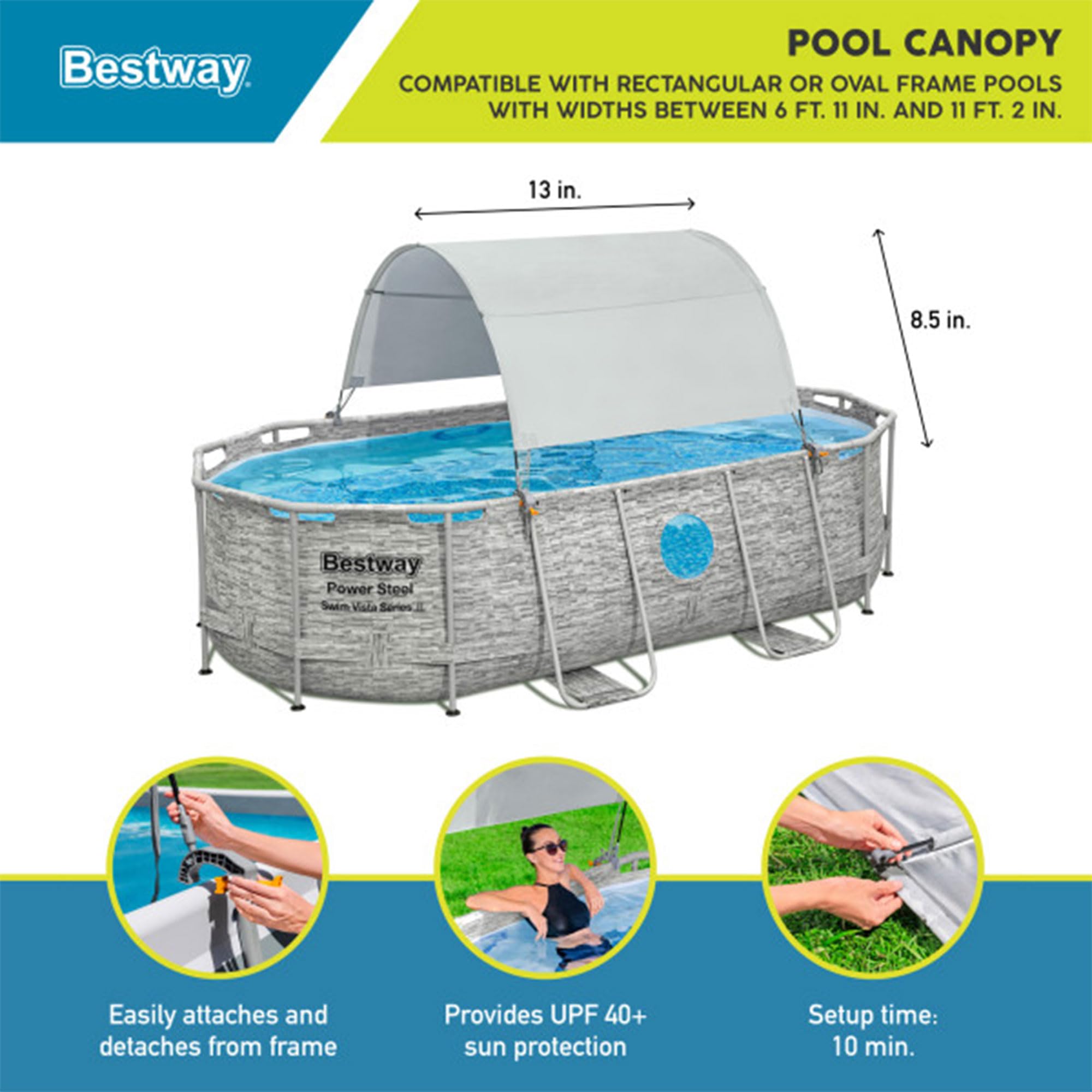 Bestway Flowclear Pool Canopy for 6'11