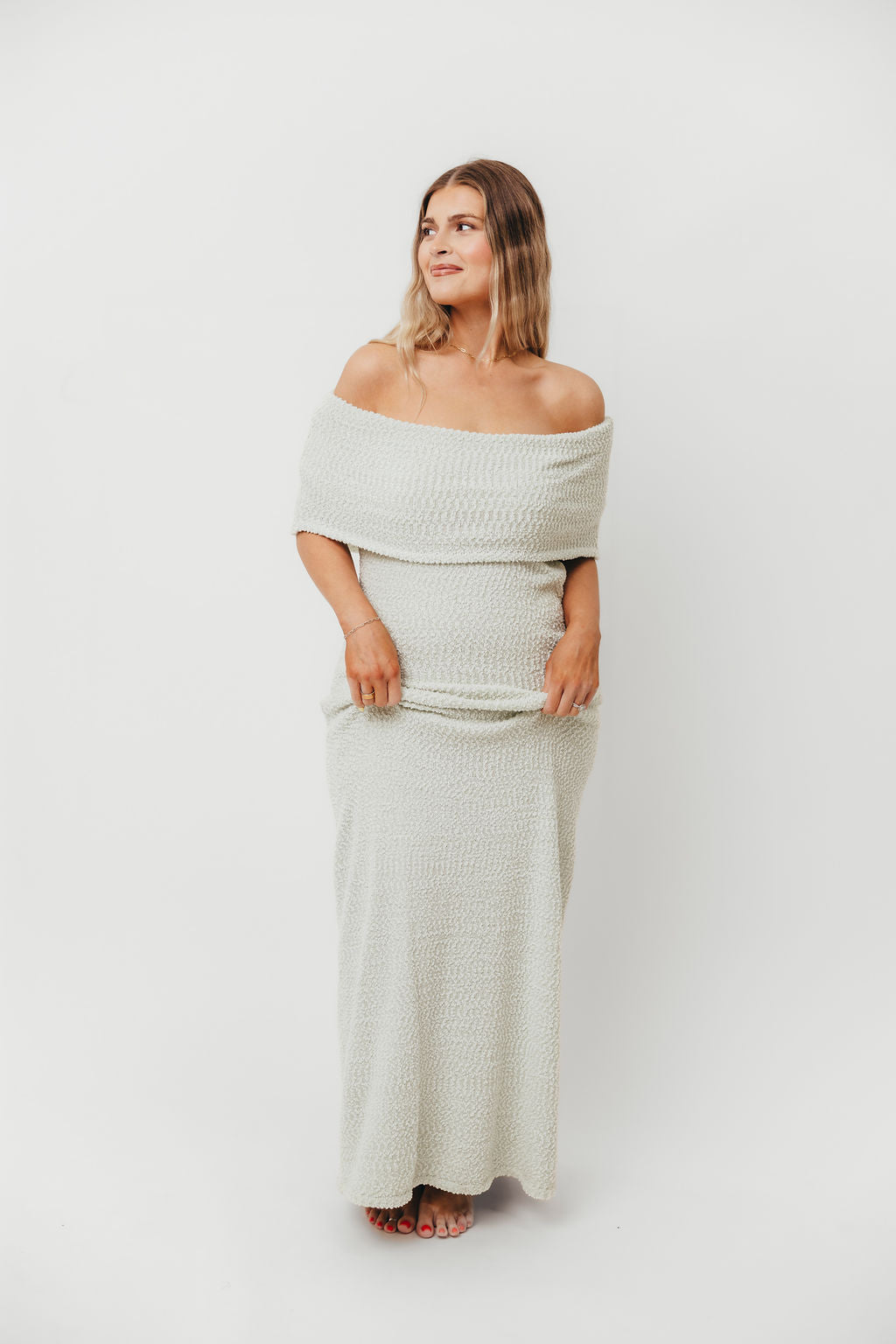 Brit Maxi Dress in Seafoam Green - Bump Friendly Maternity Dress for Pregnancy | Perfect for Baby Showers, Beach Vacations & Summer Outfits