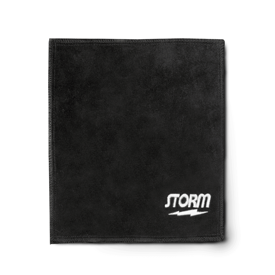 Premium Storm Shammy Black Leather Bowling Towel - Super Absorbent Microfiber for Bowling Balls & Shoes - Perfect for Bowling Alleys & Leagues