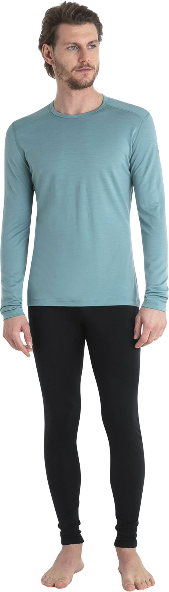200 Oasis Long Sleeve Crew Neck T-Shirt for Men - Soft Cotton Casual Shirt - Perfect for Everyday Wear, Work & Outdoor Activities