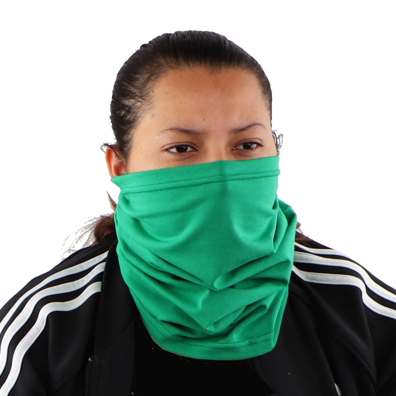 Breathable Cotton Face Mask Bandana & Neck Gaiter - Made in USA - Solid Color UV Protection for Outdoor Activities, Hiking, Cycling & Travel