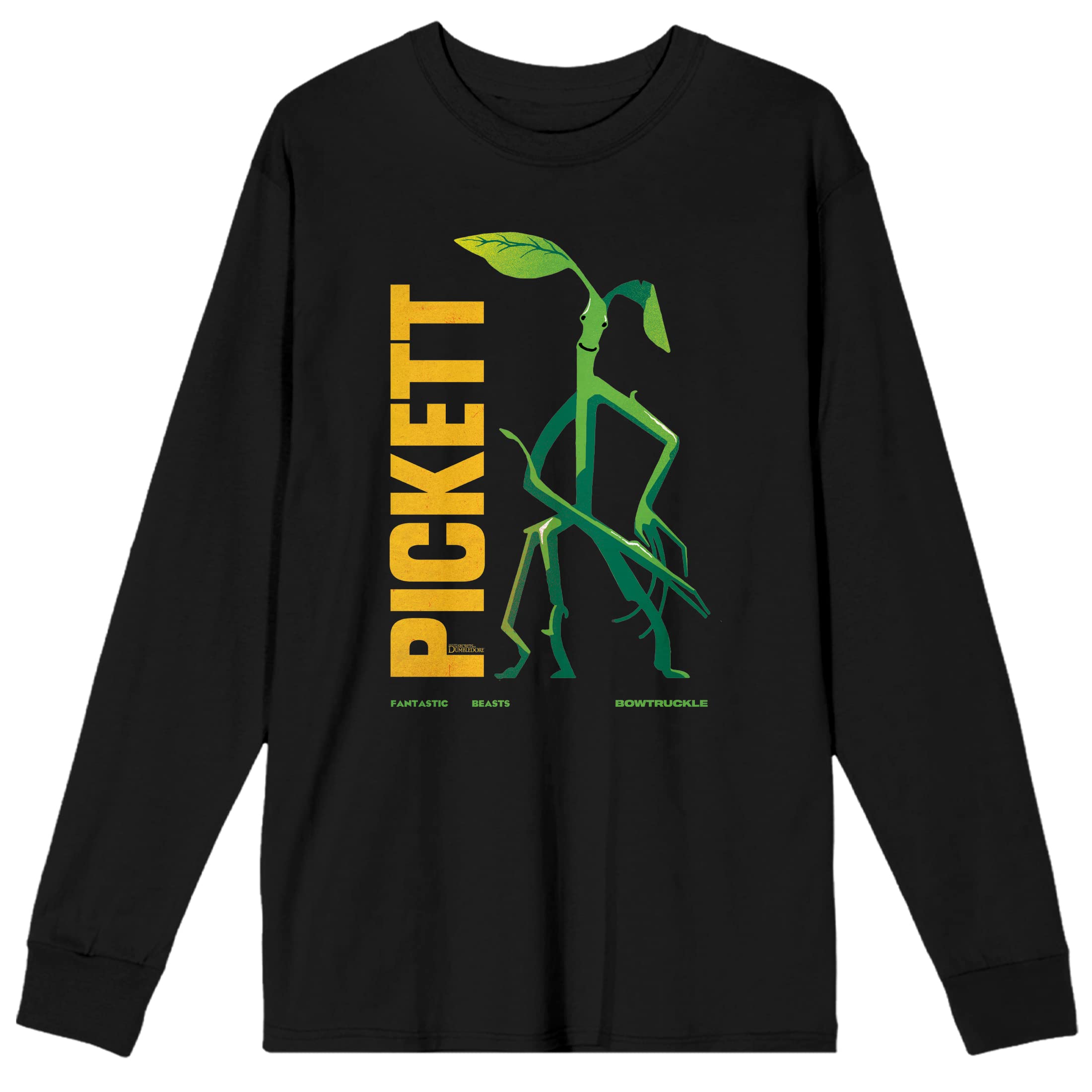 Fantastic Beasts: The Secrets of Dumbledore Pickett Men's Black Long Sleeve T-Shirt | Official Movie Merchandise | Casual Wear & Cosplay Outfit