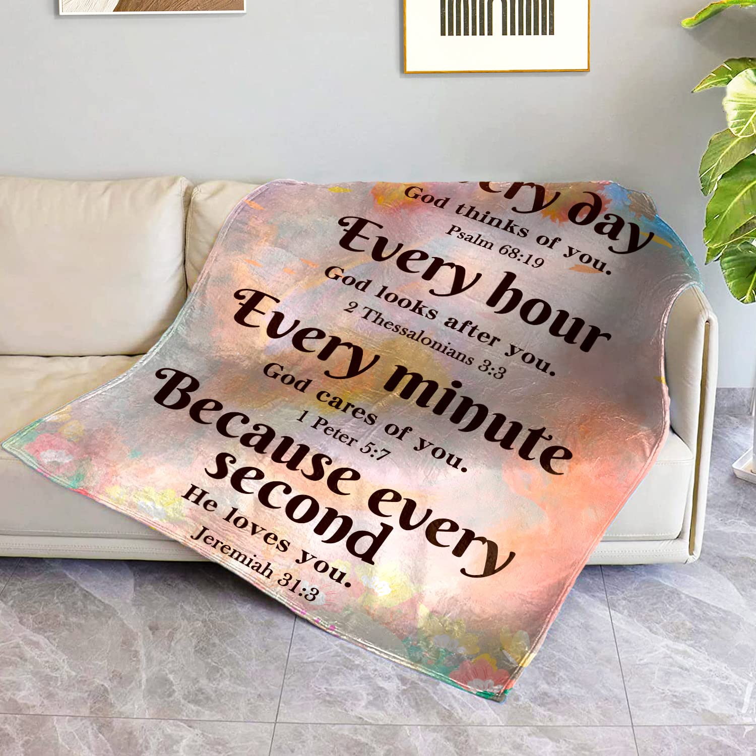 Christian Bible Blanket for Women - Inspirational Prayer Gifts for Birthdays & Spiritual Comfort