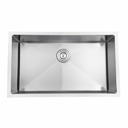 16 Gauge Undermount Stainless Steel Single Bowl Kitchen Sink 32 Inch - Perfect for Modern Kitchens, Restaurant Prep & Busy Households