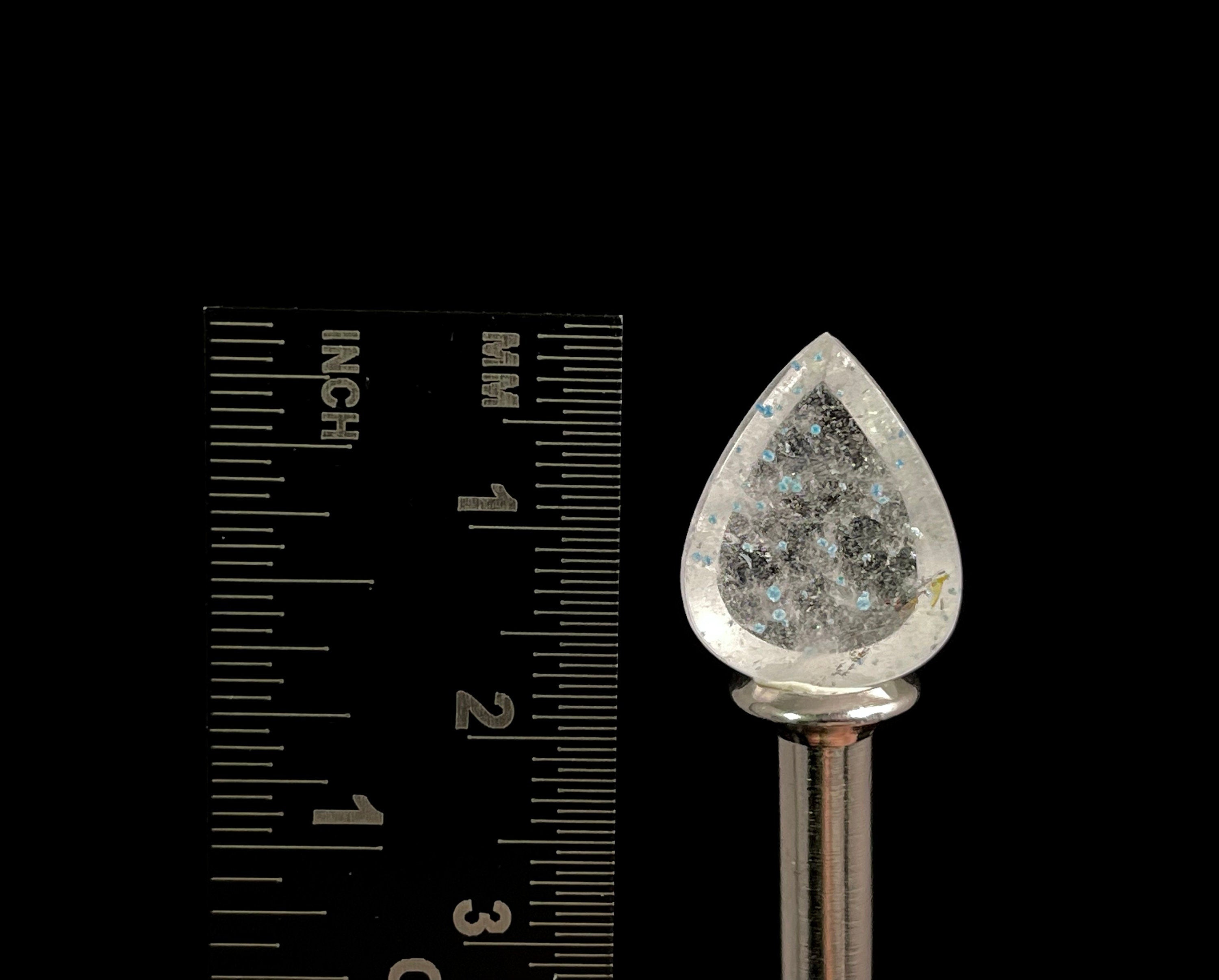 GILALITE Crystal Cabochon | Medusa Paraiba Quartz Gemstone | Teardrop Shape for Jewelry Making (50874) | Perfect for Necklaces, Earrings & DIY Craft Projects