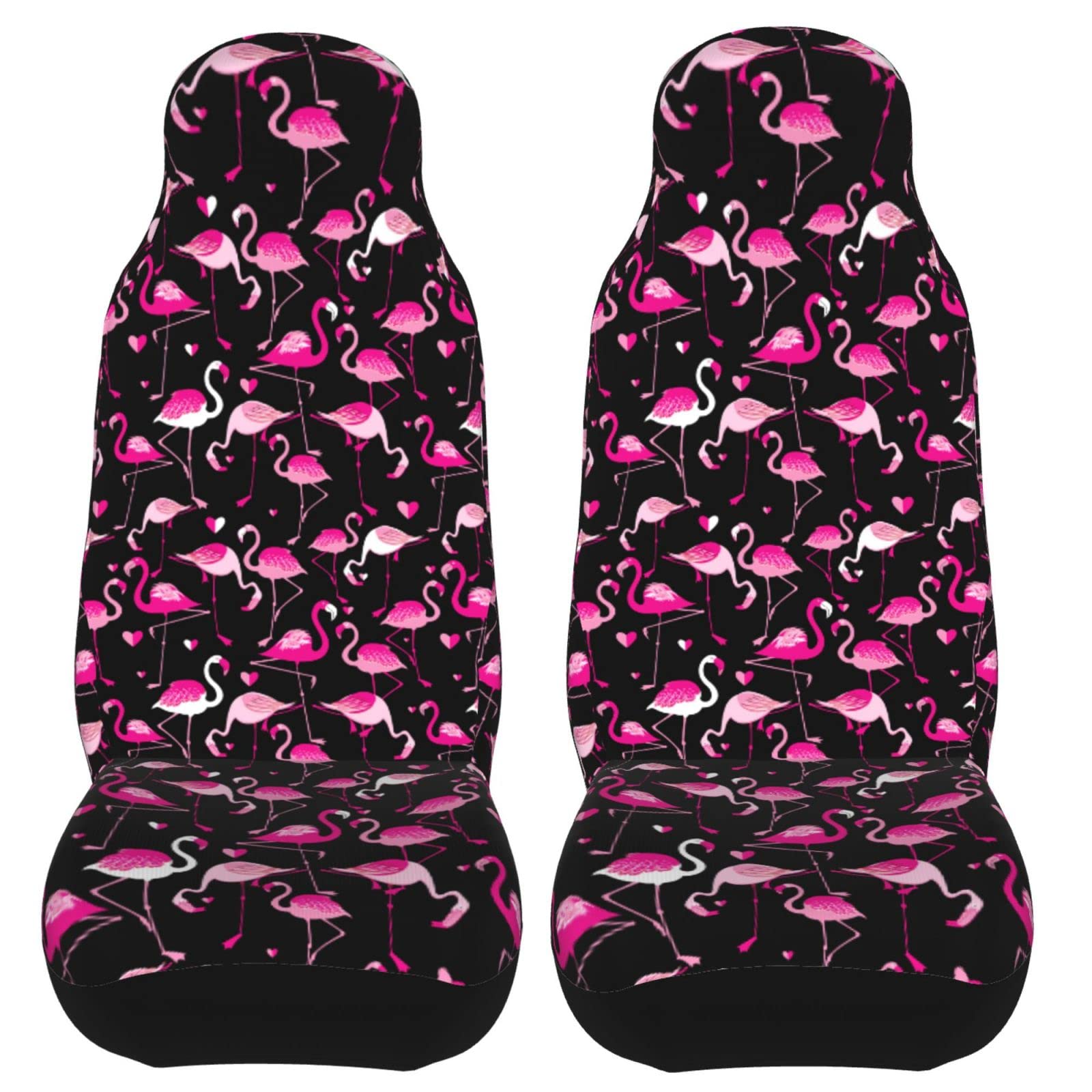 Phelika Pink Flamingo Print Car Seat Covers for Women - Waterproof & Nonslip Vehicle Seat Protectors - Universal Fit for Cars, Trucks, SUVs, Vans - Perfect for Road Trips & Daily Commute