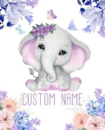 Purple Floral Elephant1