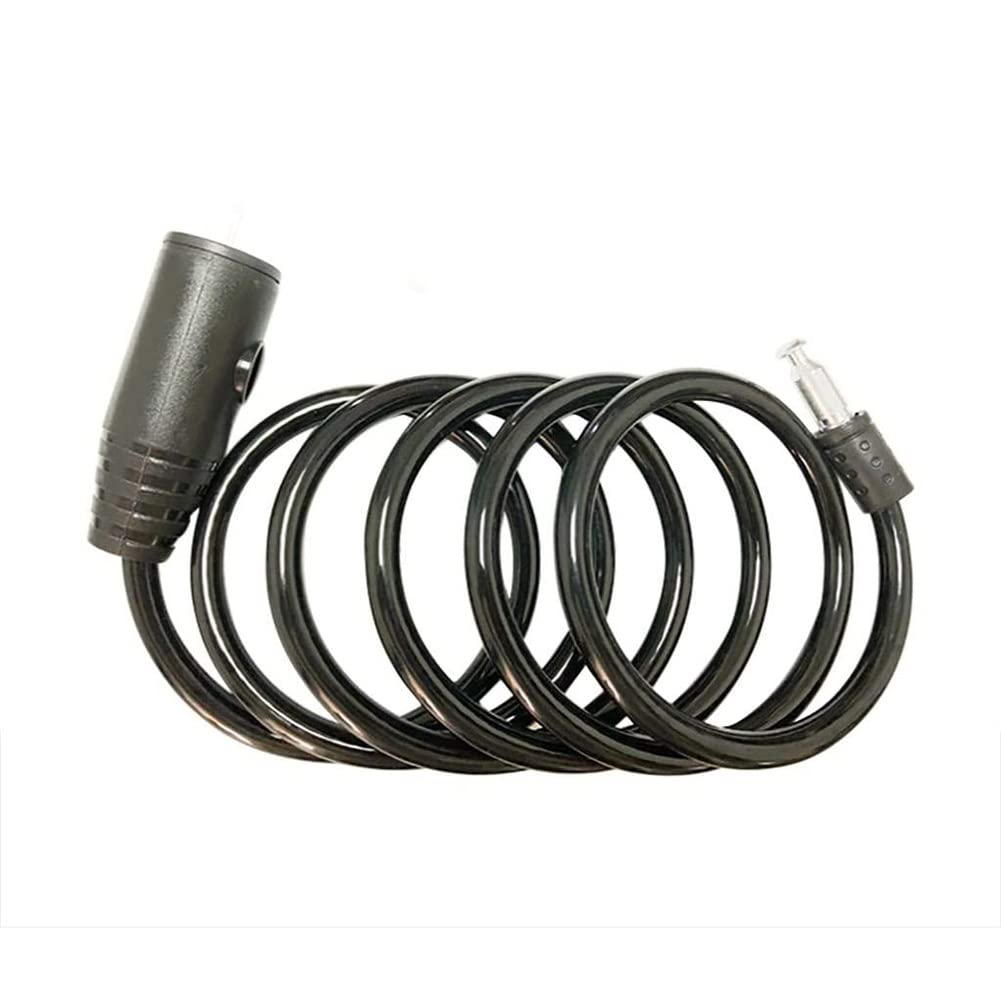 UOZACCY Coiled Bike Cable Lock with Keys - High Security Bicycle Lock with Mounting Bracket for Outdoor Use - Perfect for Commuting, Parking & Theft Protection
