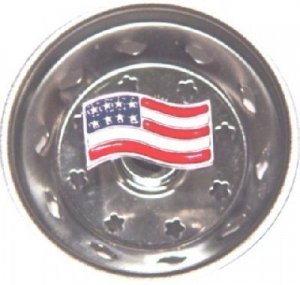 Premium Enamel Kitchen Strainer with USA Flag Design - Durable & Rust-Proof for Cooking, Baking, and Food Prep