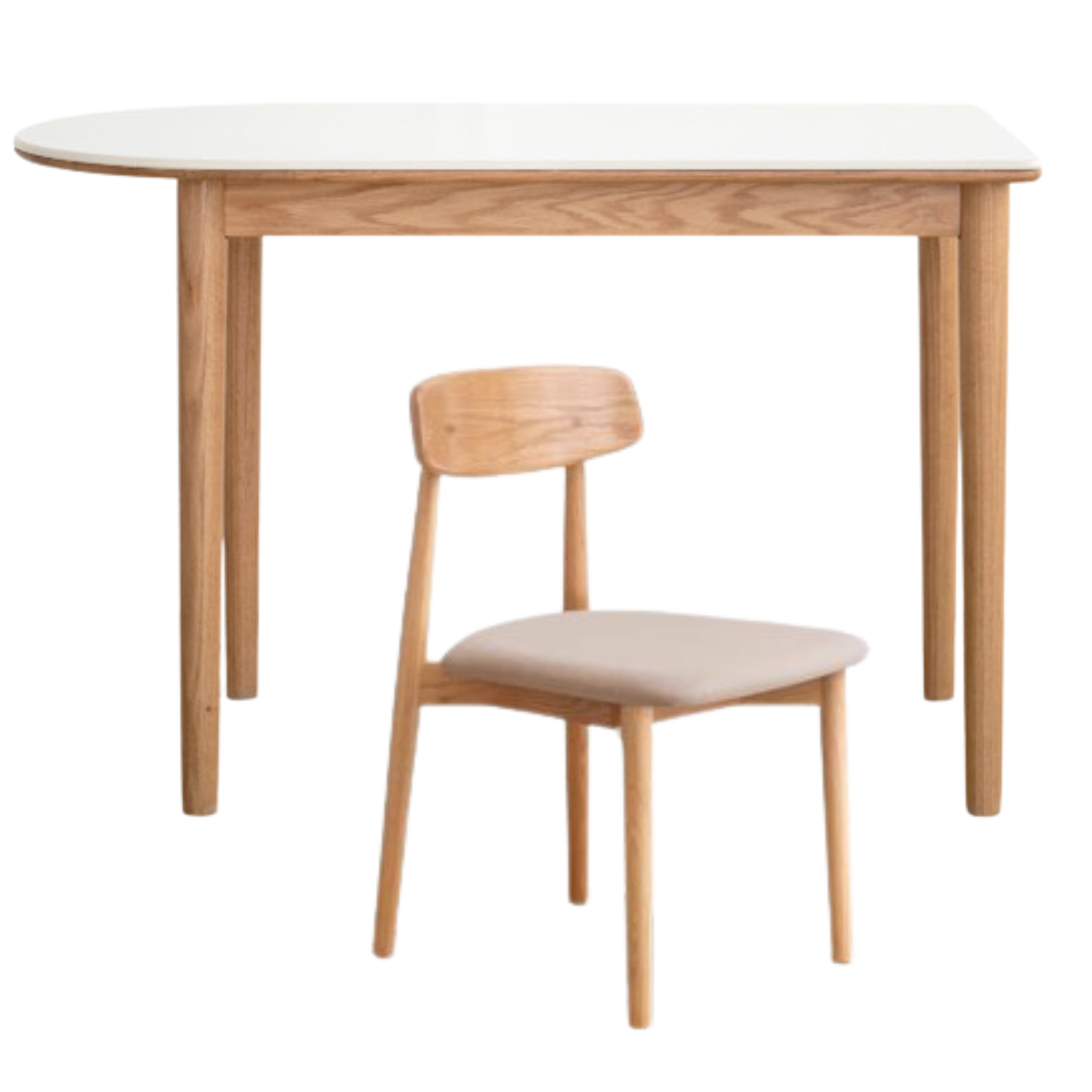 55.1x31.4x29.9 inch / 140x80x76.4 cm / Natural Wood Color / rock board dining table + four chairs smoked chestnut brown