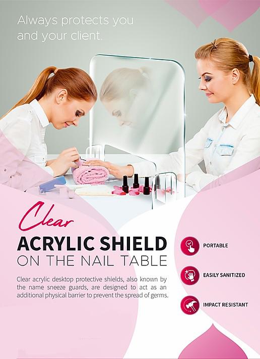 Adjustable Table Sneeze Guard - Clear Acrylic Desktop Divider for Office, Restaurant & Retail - Perfect for Social Distancing & Hygiene Protection